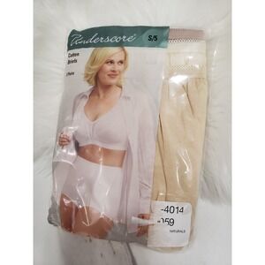 NEW 3 PACK SMALL/ 5 Underscore Cotton Briefs Pairs BEIGE VINTAGE HIGH WAIST